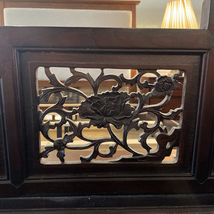 Chinese Chaise with Orange Bolster Pillow