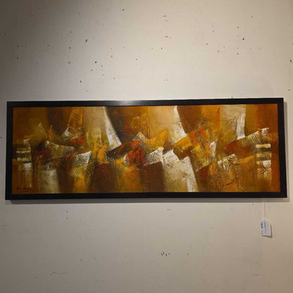 Rectangular Abstract Orange Colors Art