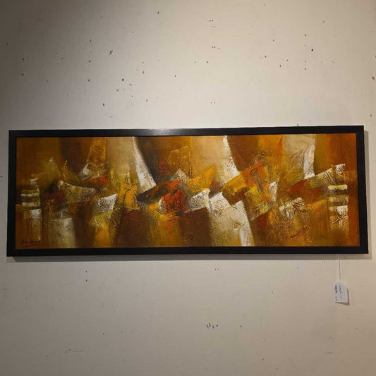 Rectangular Abstract Orange Colors Art