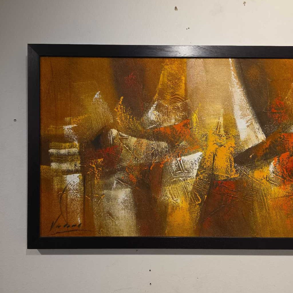 Rectangular Abstract Orange Colors Art