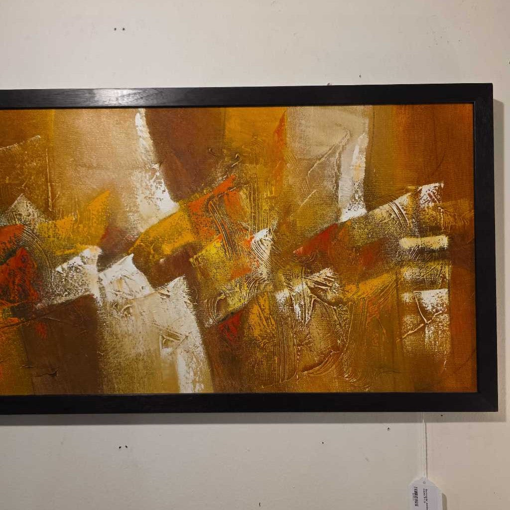 Rectangular Abstract Orange Colors Art