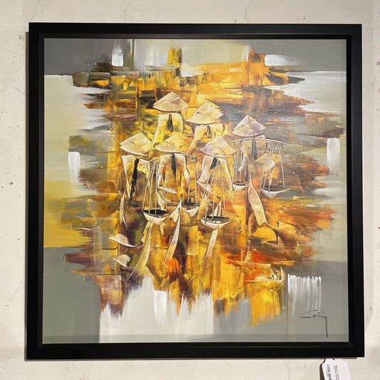 Square Vietnamese Modern Abstract Painting