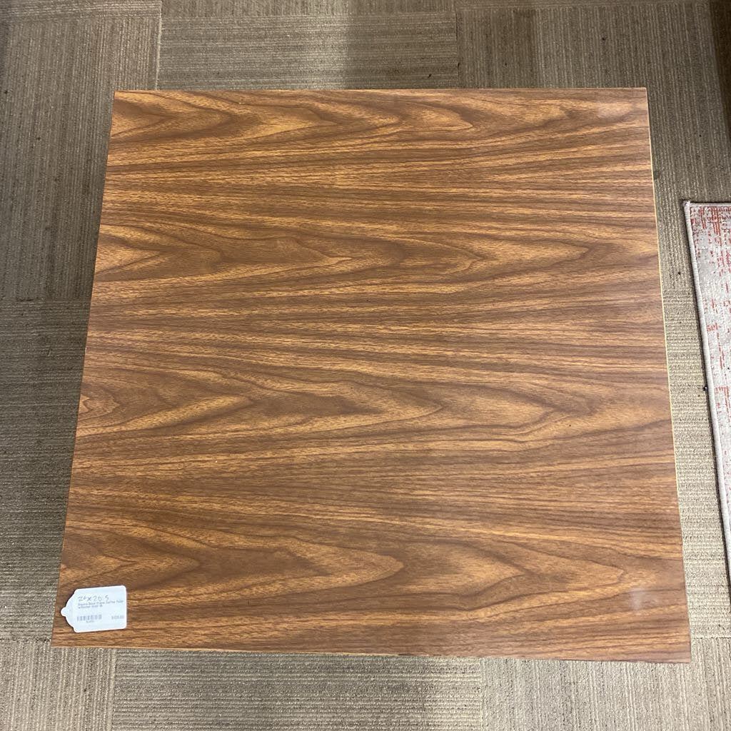 Square Black Frame Coffee Table w/Rattan Shelf