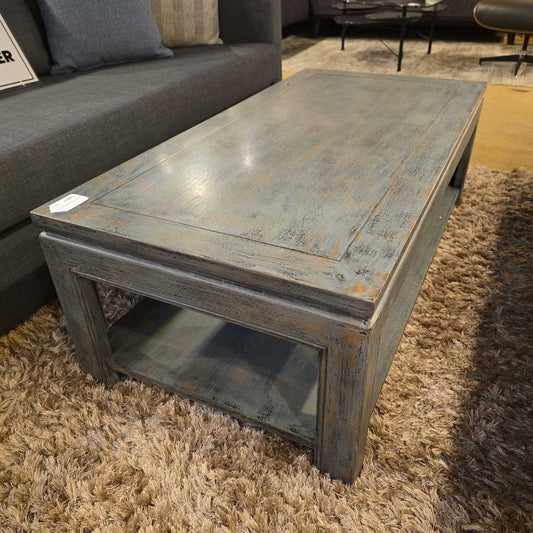 Blue-Grey 2 Tier Coffee Table
