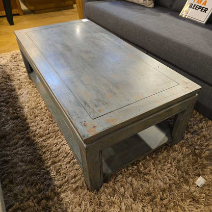 Blue-Grey 2 Tier Coffee Table