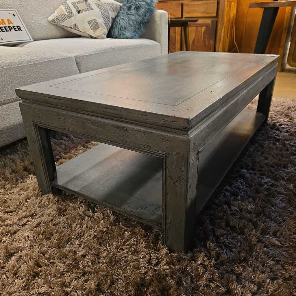 Blue-Grey 2 Tier Coffee Table