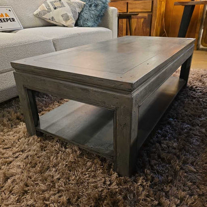 Blue-Grey 2 Tier Coffee Table