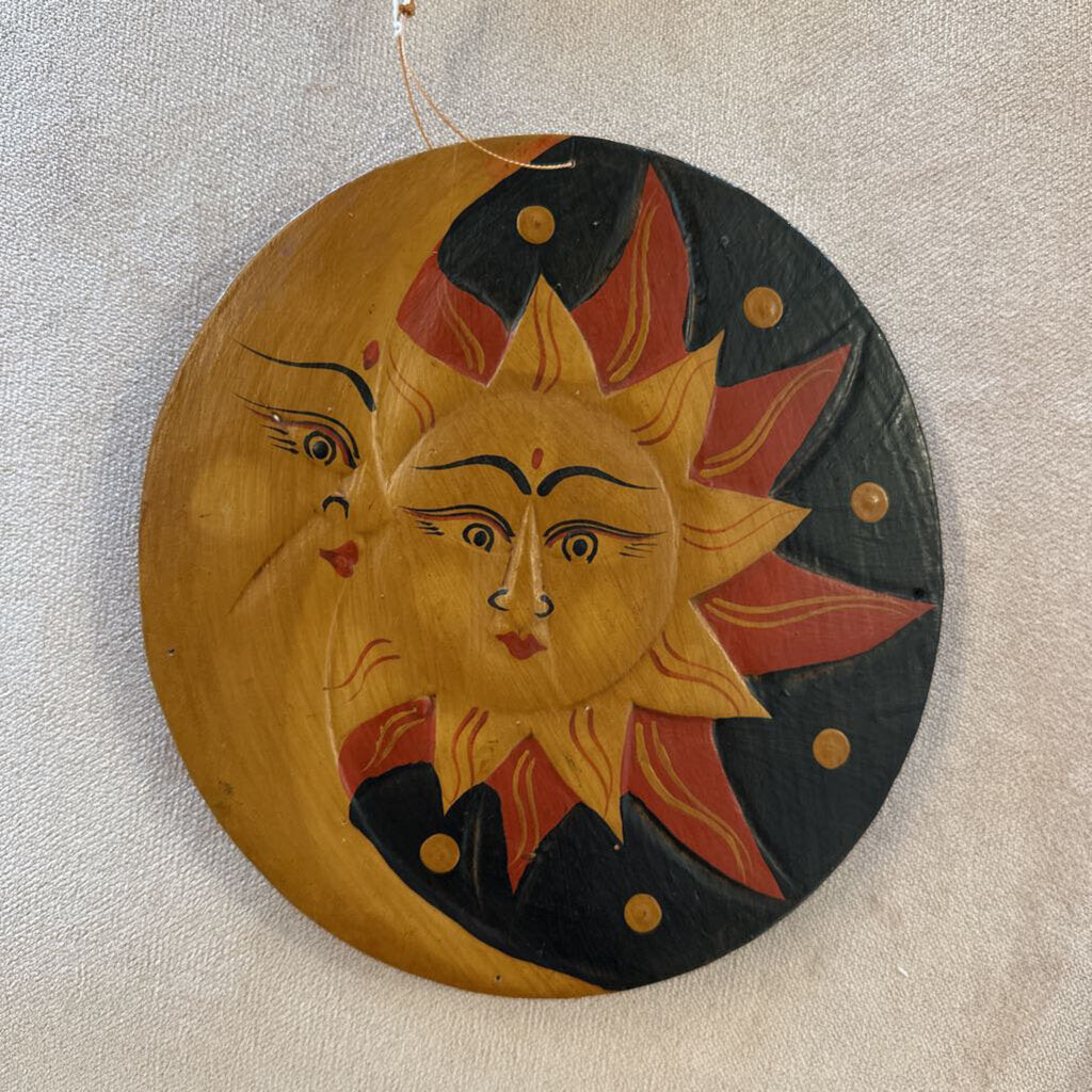 Large Wooden Sun & Moon