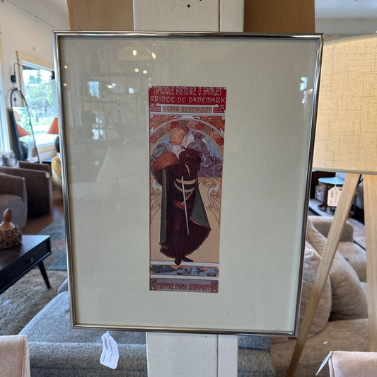 Framed artwork in a living room setting