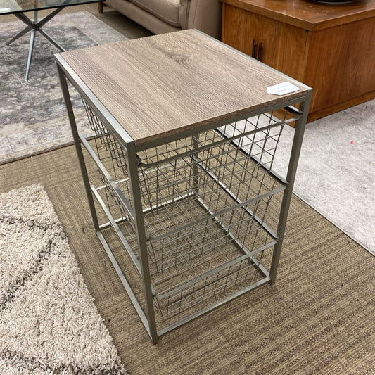 Metal Baskets Side Table
