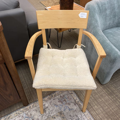 ROOM & BOARD Blonde Cherry Dining Arm Chair w/Cushion