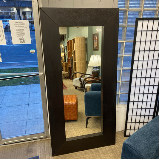 Large Black Rectangular Thick Frame Mirror