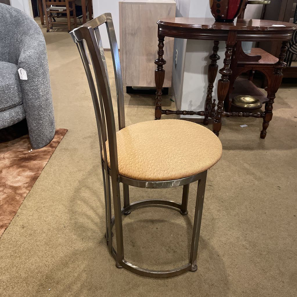 Shaver Howard Steel Accent Chair w/Ostrich Skin Seat U ACCENT CHAIRS