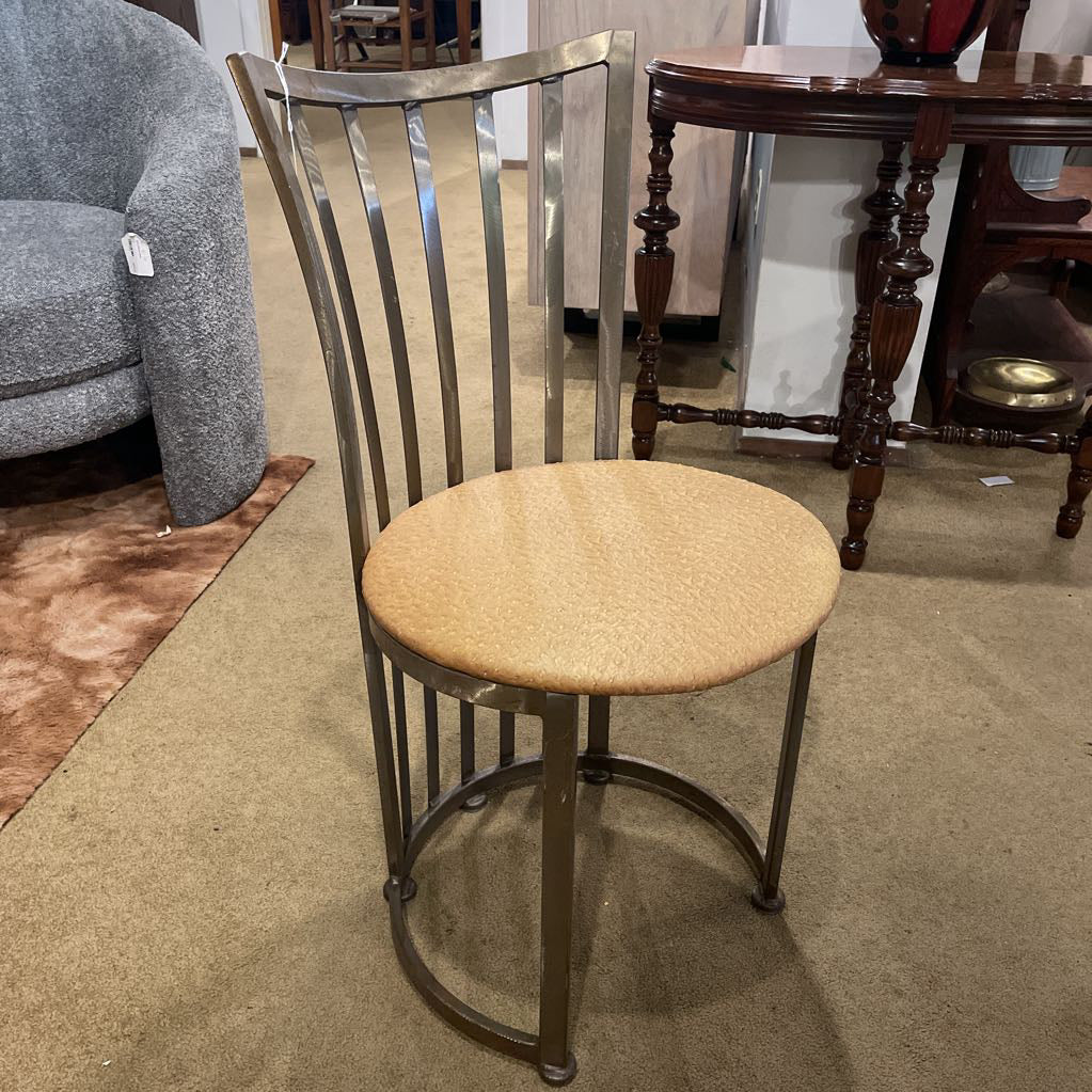 Shaver Howard Steel Accent Chair w/Ostrich Skin Seat U ACCENT CHAIRS