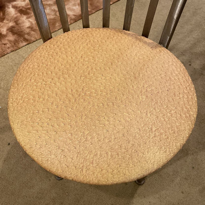 Shaver Howard Steel Accent Chair w/Ostrich Skin Seat U ACCENT CHAIRS