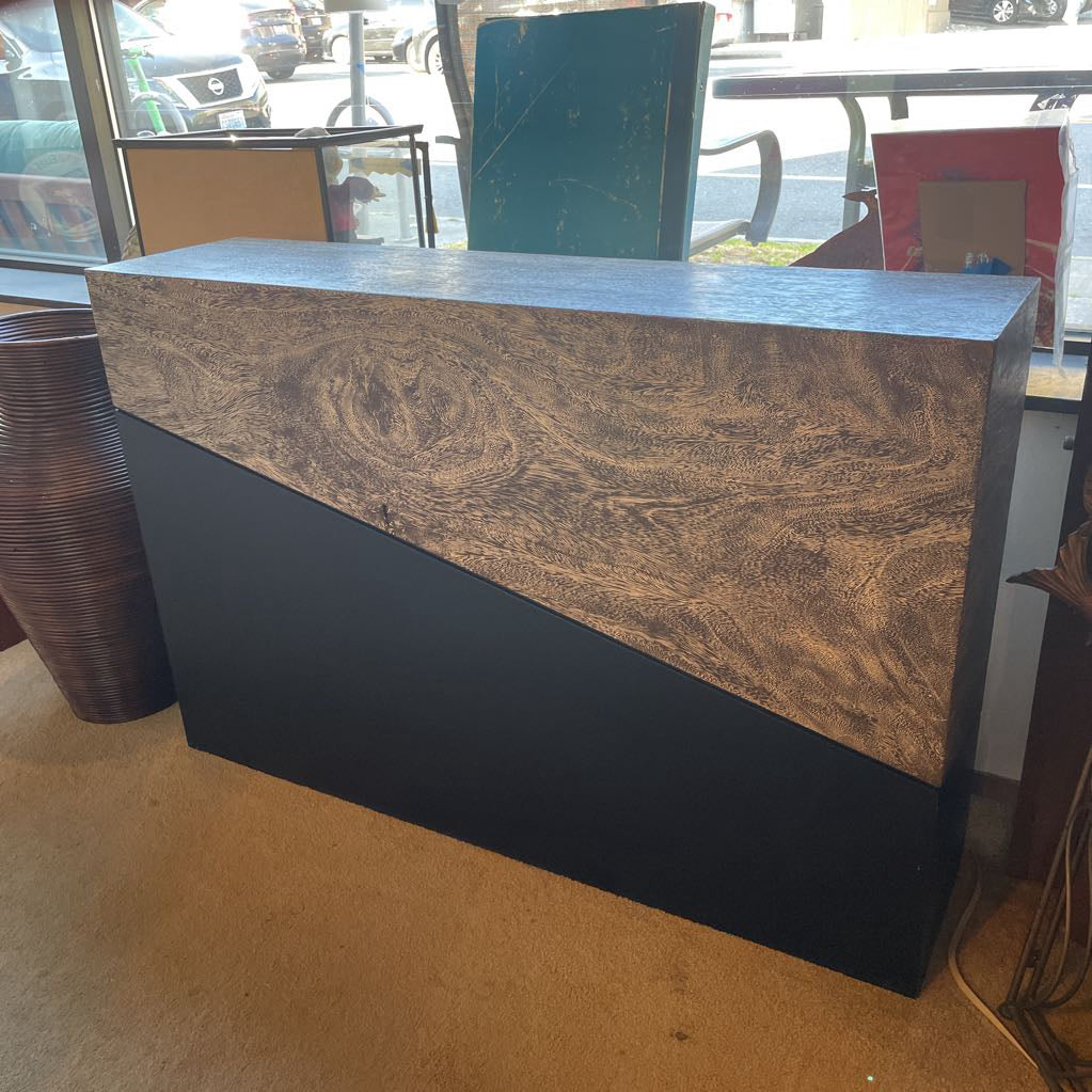 Black and Wood Contemporary Console Table C CONSOLE TABLES