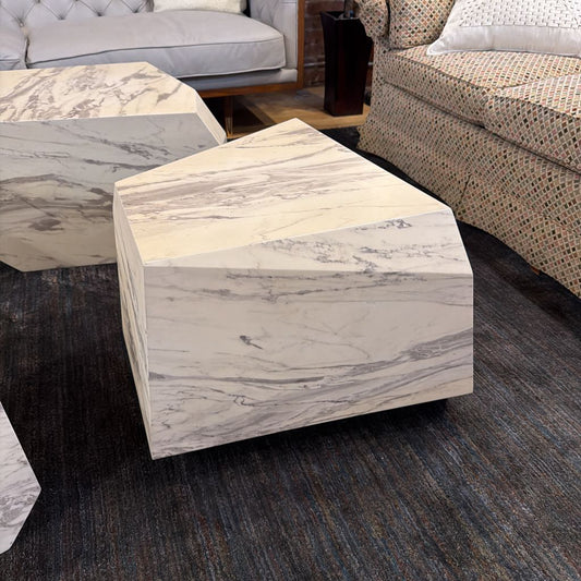 3 Piece Faux Stone Coffee Table