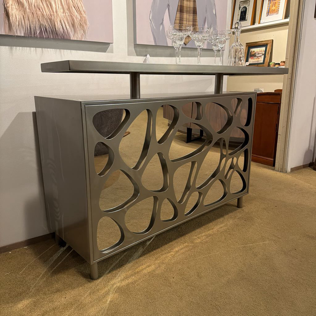 Grey Metal Contemporary Bar C BAR SERVERS