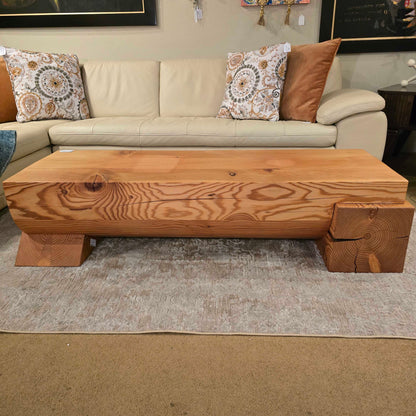 Fir Wood Log Coffee Table
