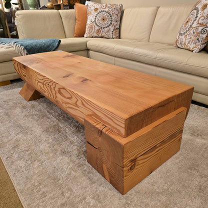 Fir Wood Log Coffee Table