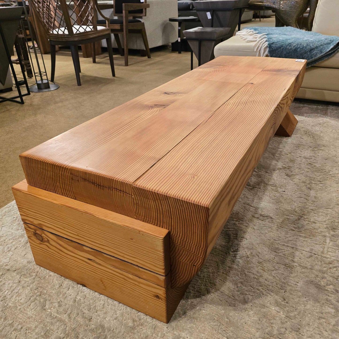 Fir Wood Log Coffee Table