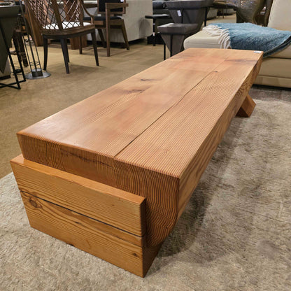 Fir Wood Log Coffee Table