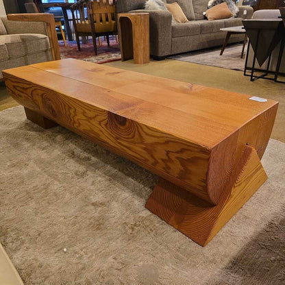 Fir Wood Log Coffee Table