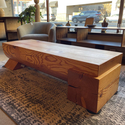 Fir Wood Log Coffee Table