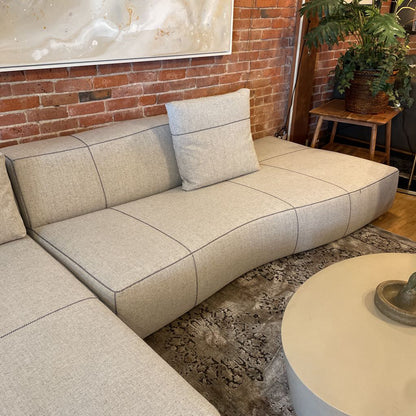 Pale Grey with Contrast Stitch B&B Italia Sectional
