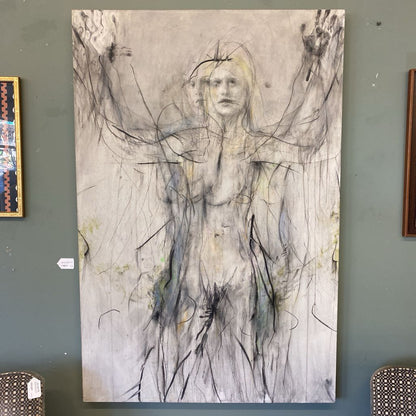 Michael Reid Rubenstein Signed Figure Art Canvas