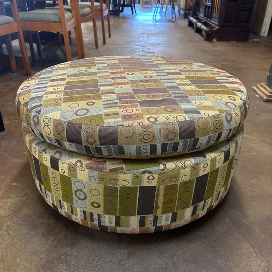 Round Rolling Funky Pattern Ottoman