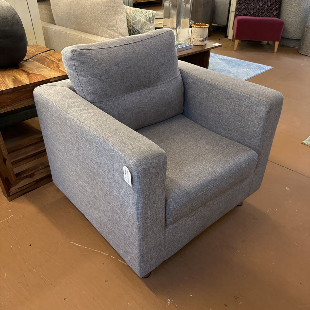 Modern Boxy Grey Accent Chair U ACCENT CHAIRS