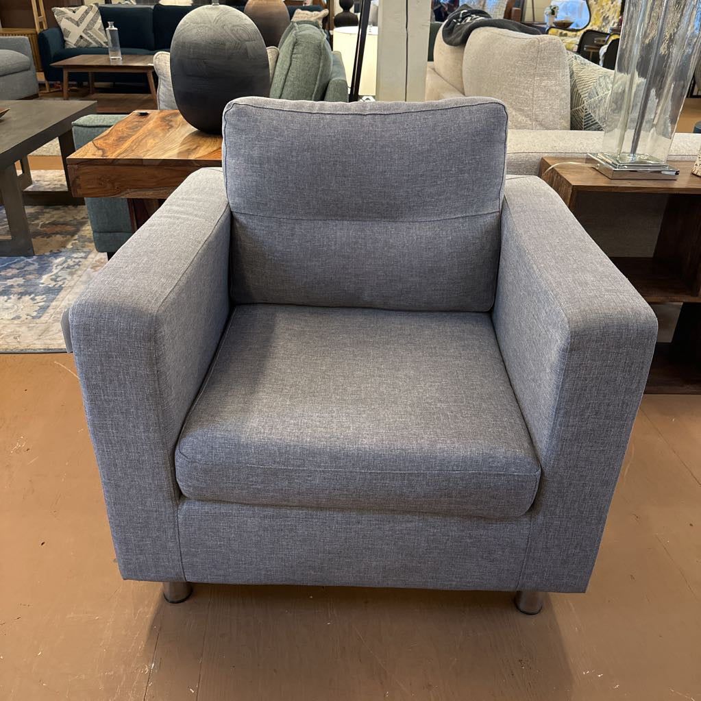 Modern Boxy Grey Accent Chair U ACCENT CHAIRS