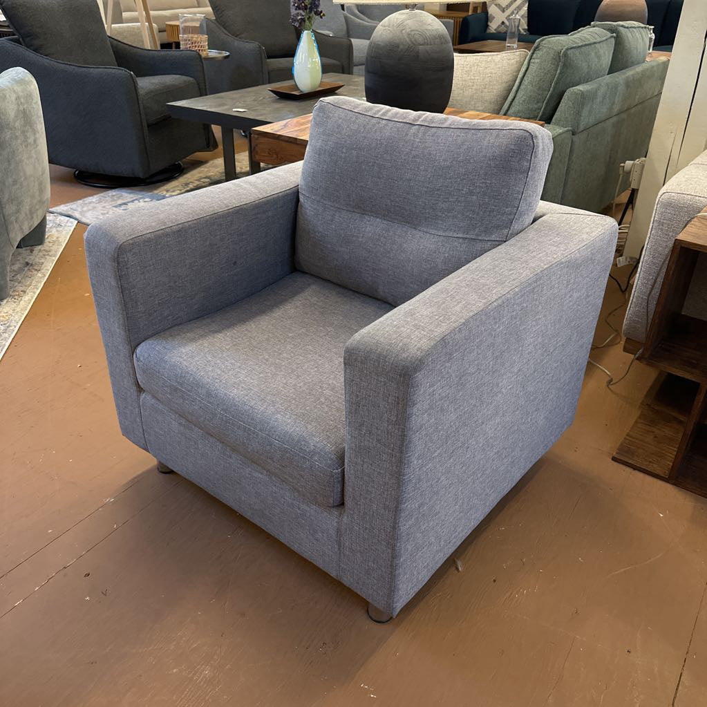 Modern Boxy Grey Accent Chair U ACCENT CHAIRS
