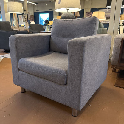 Modern Boxy Grey Accent Chair U ACCENT CHAIRS