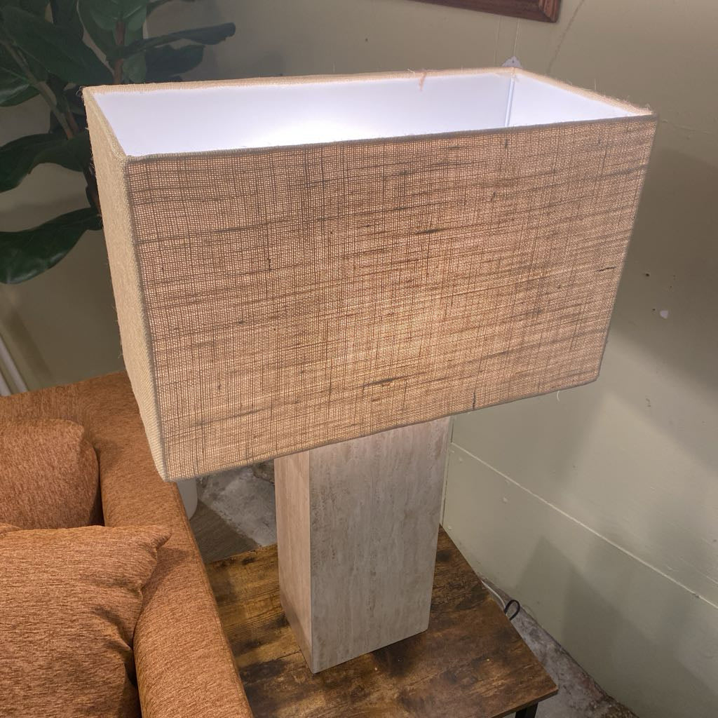 Stone Base Table Lamp