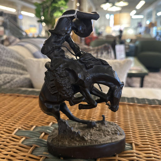 Vintage Fredric Remington Bronze Statue " The Rattlesnake"