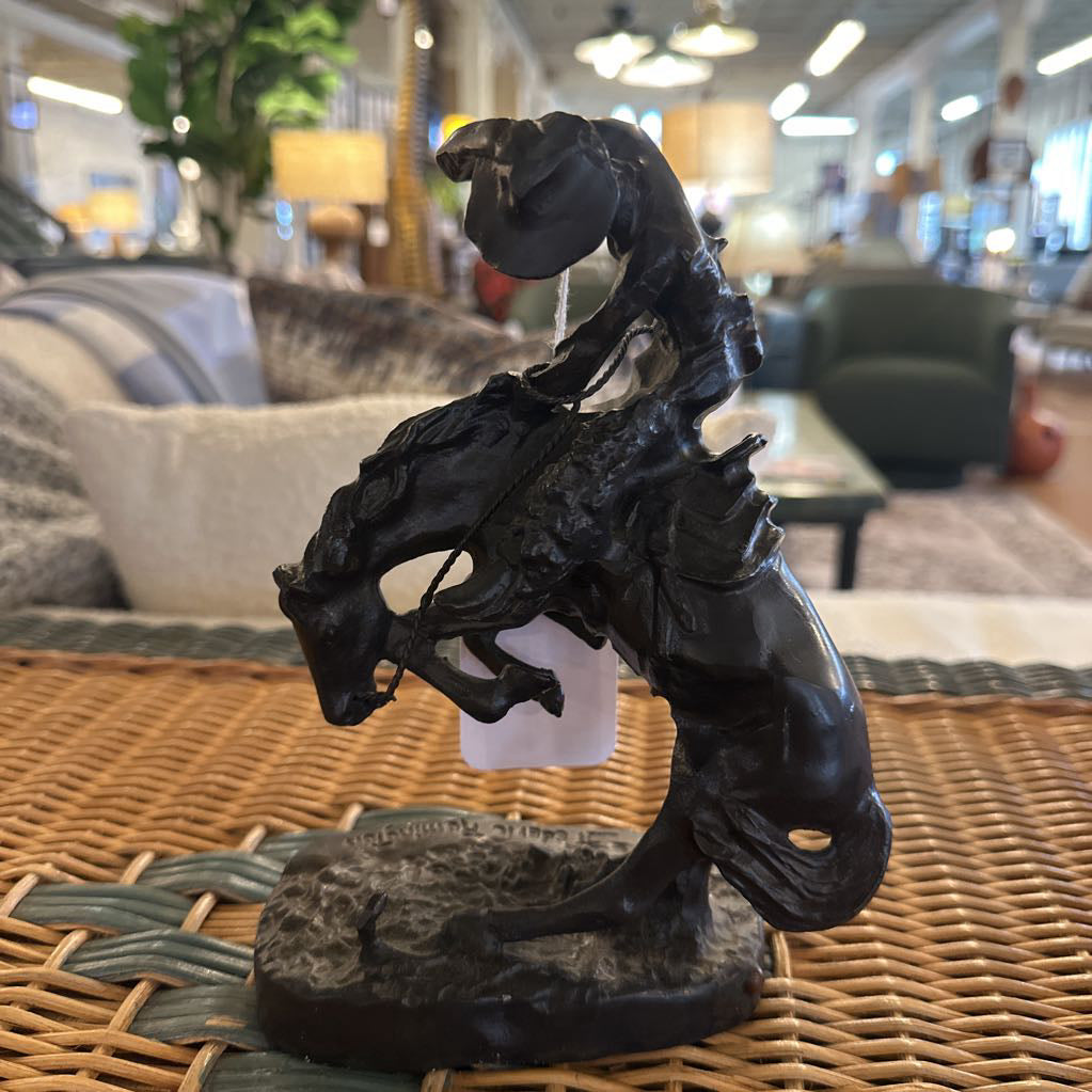 Vintage Fredric Remington Bronze Statue " The Rattlesnake"