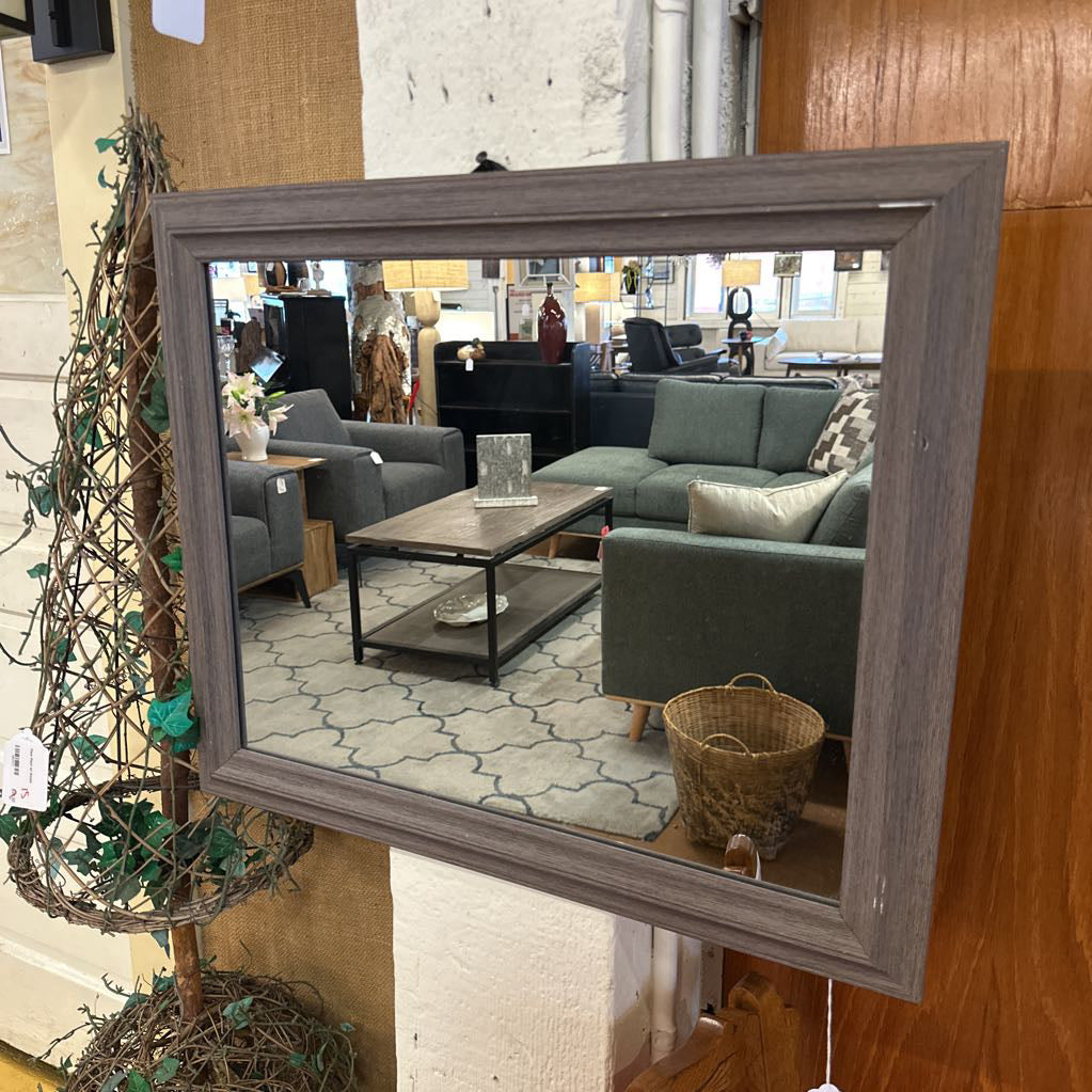 Grey Rustic Wood Mirror C MIRRORS