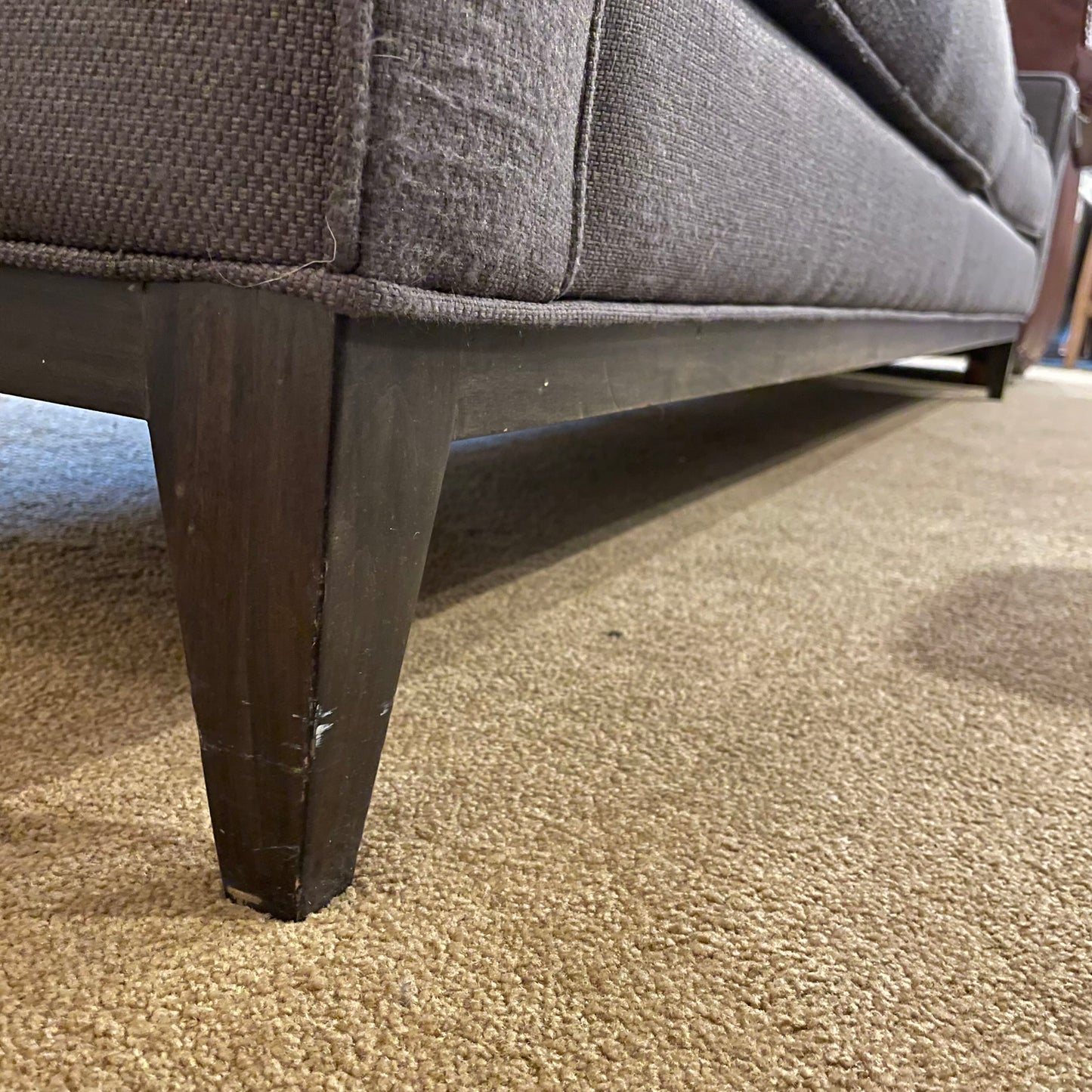 Sloped Arm Gray Tufted 2 Seat Sofa U SOFAS