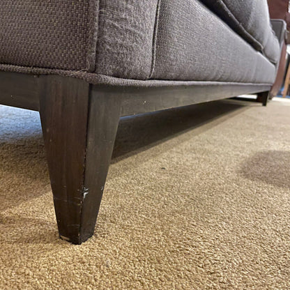 Sloped Arm Gray Tufted 2 Seat Sofa U SOFAS