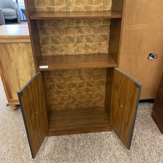 Vintage Brown 2 Door Bookcase
