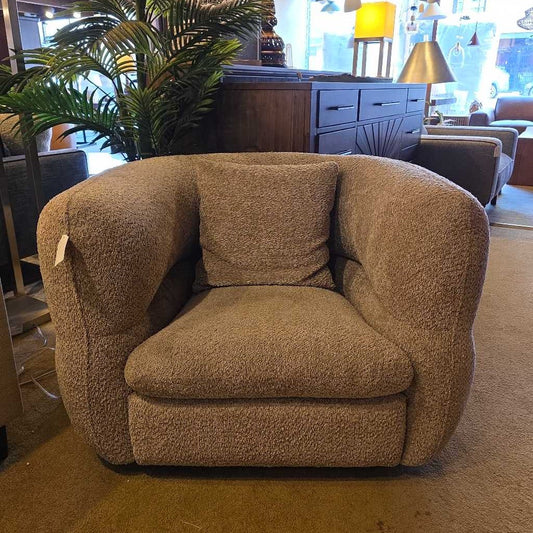 Button Mushroom Curved Back Swivel Chair