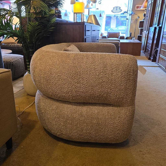 Button Mushroom Curved Back Swivel Chair