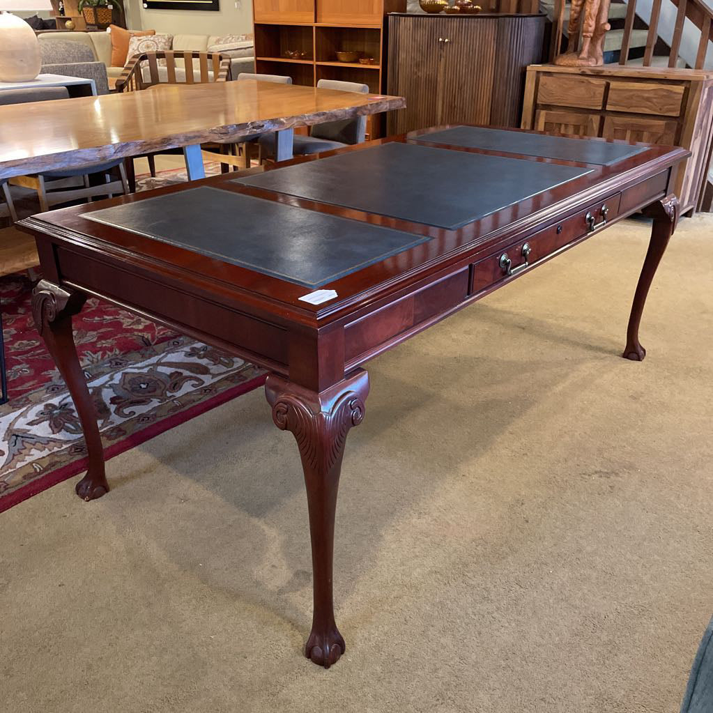 Leather Inlay Claw Foot Desk C DESKS