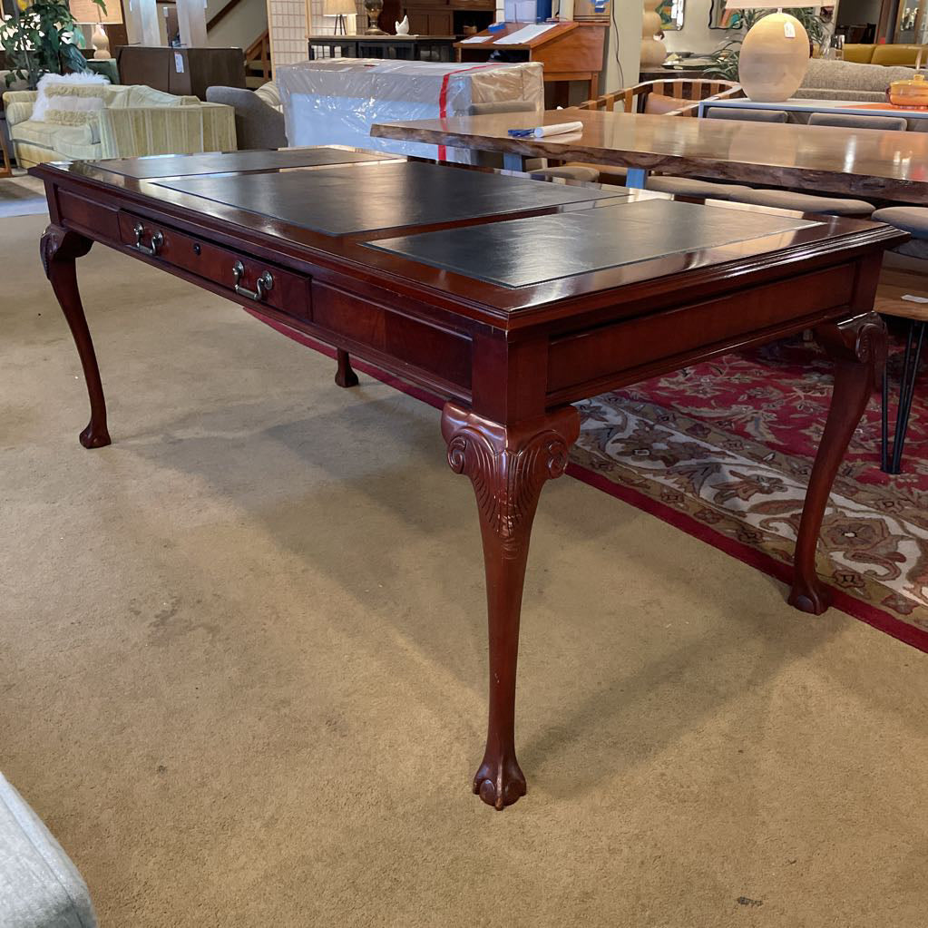 Leather Inlay Claw Foot Desk C DESKS