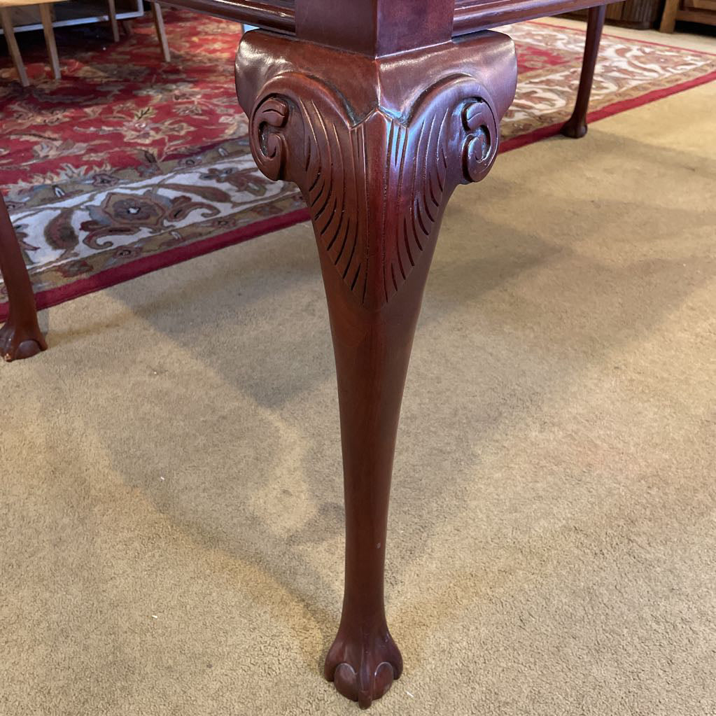 Leather Inlay Claw Foot Desk C DESKS