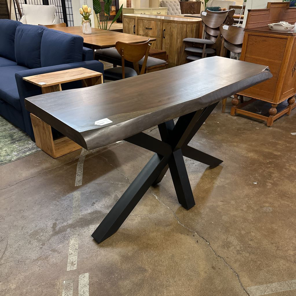 Eberhard Wood and Steel Console Table