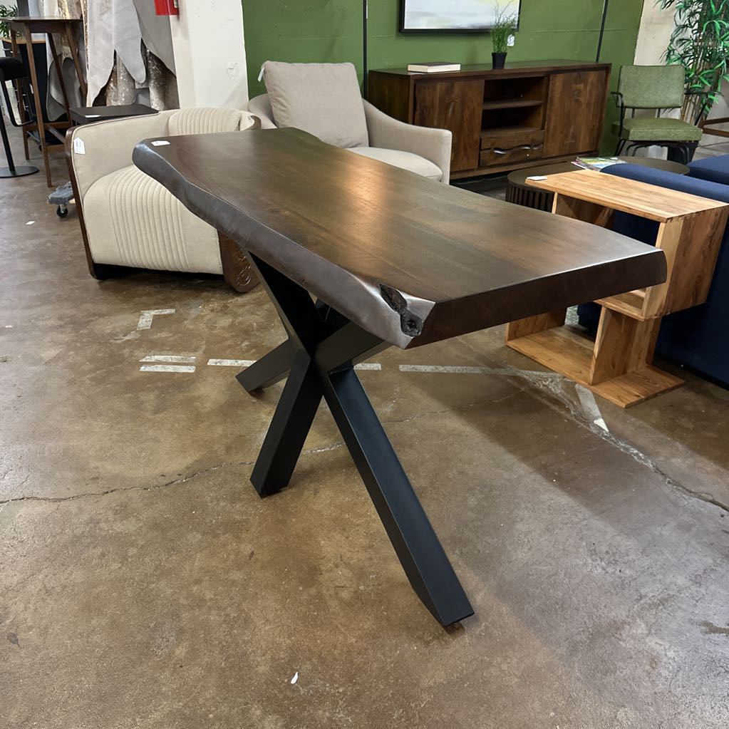 Eberhard Wood and Steel Console Table