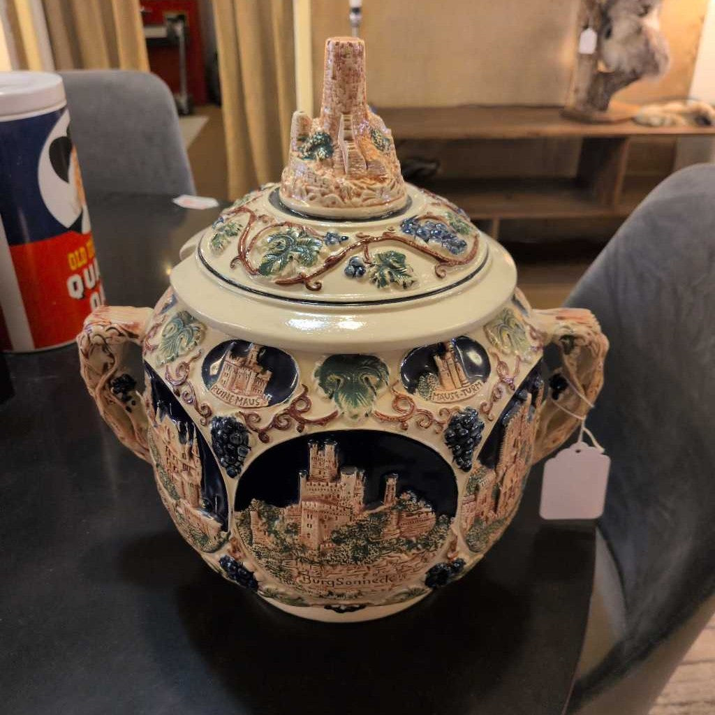 German Punch Bowl W/ 8 Cups UNIQUE FINDS